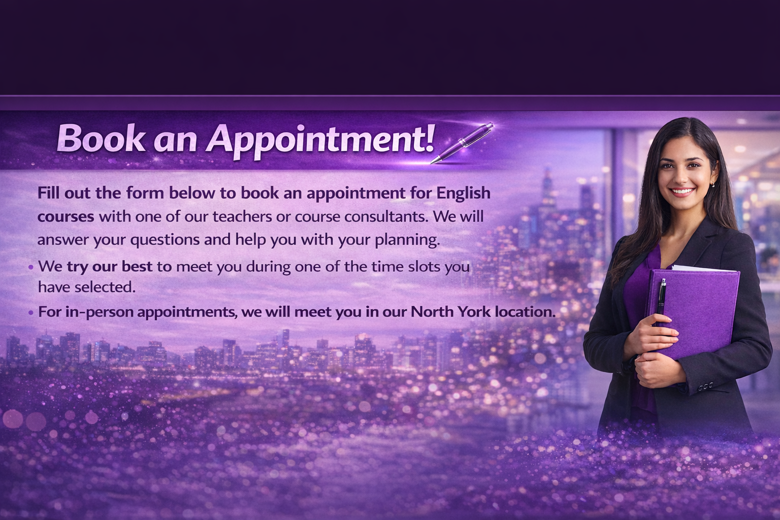 BOOK AN APPOINTMENT